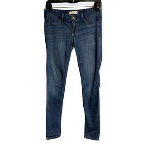 EUC Hollister Womens Low Rise Dark Wash Stretch Skinny Blue Denim Jeans  Size 5R